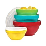 Melamine Mixing Bowl Set With Lids, 4 Pieces. Fixed Price $128.85.