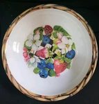 Mackenzie Childs Berries And Blossoms 7.75" Bowl Set Of 4. Fixed Price $119.00.