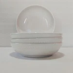 Primagera Pasta Bowls 8" White Rustic Beaded Individual Farmhouse Portugal Set 4. Fixed Price $44.99.