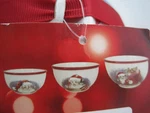 Nicholas Square Christmas Traditions 3 Piece Hand Painted Nesting Bowls New. Fixed Price $16.00.