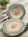 Seaside Fish Soup Bowls Set Hand Painted Tabletops Lifestyles Coastal. Fixed Price $26.99.