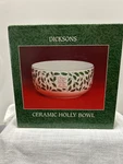 Dicksons Ceramic Christmas Holly Bowl "jesus The Reason For Season" New. Fixed Price $8.99.