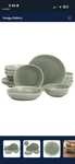 Gibson Home Green Reactive Glaze 16 Piece Plates And Bowls Dishes Stoneware.. Fixed Price $89.99.