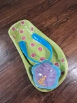 Serving Dish Dennis East Flip Flop Chip &dip Flower Design Ceramic. Fixed Price $16.50.