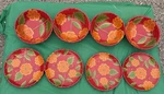 Temp-tations Poppy Passion 8 Pc Set 4 Bowls Plates Red Floral Ceramic. Fixed Price $27.00.