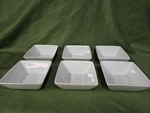 6 Home Trends Canopy White Porcelain Square Soup Salad Bowls. Fixed Price $39.99.