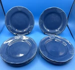 Sango Blue Plates Newport Beach Desert/salad Set (4) Rare Solid Color. Fixed Price $47.98.