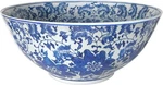 Red Lantern 14" Floral Blue & White Porcelain Bowl Vase For Centerpiece Ki.... Fixed Price $131.31.