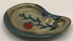 Studio Pottery Spoon Rest Trinket Dish Kidney Shape Red Clay Signed. Fixed Price $11.87.