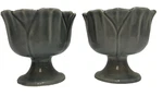 Williams Sonoma Set 0F 2 Footed Ice Cream Sundae Dessert Bowls From Portugal. Fixed Price $30.00.