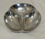 Vintage Namb 3-IN-1 Sectioned Bowl Serving Dish Metal Alloy #589 Made Usa. Fixed Price $34.99.