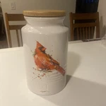 Demdaco Redhead Cardinal Vase By Dean Crouser Stoneware Pottery 8.5 Bird Decor. Fixed Price $39.99.