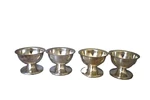 Reed & Barton Silver Soldered Ice Cream Bowl Cups From Sheraton Hotel Lot Of 4. Fixed Price $69.99.