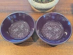 Set Of 2 Vintage Noritake Primastone Fantasy 8317 Bowls 6.5" Purple Plum. Fixed Price $19.99.