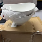 Dowan 26 Oz Slanted Salad Bowls Of Packs - 9.5" Angled Serving For. Fixed Price $44.95.