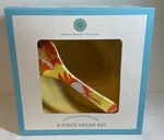 Martha Stewart Collection Summer Entertaining 3-PIECE Salad Set Melamine Bowl. Fixed Price $39.99.