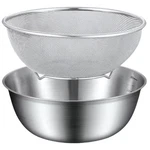Stainless Steel Kitchen Strainers Set, Includes Bowl And Fine Mesh Sifter, St.... Fixed Price $23.60.