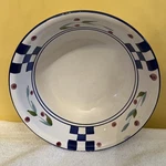 Certified International Corp. Vintage Ceramic Hand Painted Checker Bowl Portugal. Fixed Price $25.00.