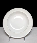Waterford Lismore Platinum * Rimmed Soup Bowl White, Embossed Rim, Unused/tags. Fixed Price $65.00.