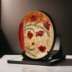 Certified International Poppies, 15" Oval Serving Tray, Red & Orange. Fixed Price $69.19.
