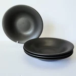 4 Pottery Barn Ellipse Black Bowls Coupe Cereal Soup Dessert Pasta Eclipse Set. Fixed Price $60.00.