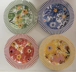 Hobby Lobby Floral & Striped Melamine 11 Dinner Plates Summer Vibrant 4PK Set. Fixed Price $24.99.