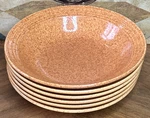 Sunset Of 6 Soup Bowls 8.75" Terra Mikasa Japan Stoneware Orange. Fixed Price $39.99.
