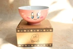 Nintendo Kirby Star Rice Bowl Cup Pink Face Model Pottery Usa. Fixed Price $24.76.