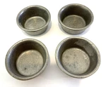 Vtg Bon Chef Pewter Set Of 4 Small Condiment Prep Bowls Augusta Nj. Fixed Price $20.00.