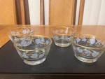 Set Of Four Libbey "ivy Bower" Glass Fruit/ Dessert Bowls Mcm 22K Gold Trim. Fixed Price $26.99.