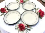 Charter Club Grand Buffet Platinum Encrusted Individual Pasta Bowls Set 4 Dishes. Fixed Price $89.00.