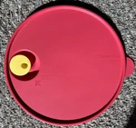 Vtg Tupperware Crystalwave Dark Coral Pink Vented Replacement Lid #2651A-2 Nos. Fixed Price $12.99.
