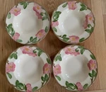 Franciscan Desert Rose Set Of 4 Rimmed Soup Bowls 8 1/2" England New. Fixed Price $54.99.