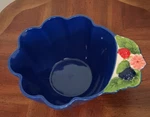 Retired Temptations Figural Fruit 2 Quart Fluted Mixing Bowl Flower Berries Euc. Fixed Price $23.95.