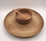 Woodburys Shelburne Woodware 14 Round Serving 6 Dip Bowl Hand Turned Vermont. Fixed Price $44.59.