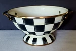Mackenzie Childs Courtly Check Almost Everything Handled Bowl 88 Oz. New W/ Tags. Fixed Price $129.00.