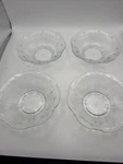 Juliska Clear Glass Bowls 8 Scalloped Embossed Set Of 4. Fixed Price $39.59.