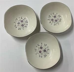 3 Anniversary Pattern 7" Soup Bowls Century Service Corp Purple Allium Flowers. Fixed Price $11.99.