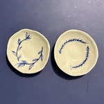 Mise En Place Dip Trinket Bowl Tray Blue White Porcelain Studio Pottery Signed. Fixed Price $14.99.