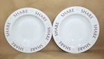 Pampered Chef Round Share 8.5" Soup Bowls White 2953. Fixed Price $18.00.