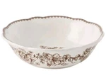 Four (4) Pioneer Woman Agatha Brown Scalloped Edge 7.01" Stoneware Bowls. Fixed Price $50.88.