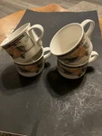 Mikasa Intaglio "garden Harvest" Set 4 Tall Cups Coffee Tea CAC29 Vintage. Fixed Price $20.00.