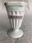 Smucker's Ice Cream Sundae Dish White, Houston Harvest, Vintage Smuckers. Fixed Price $7.99.