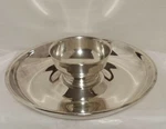 Sheridan Silverplate Chip & Dip Set W/ Paul Revere Style 4" Bowl. Fixed Price $19.00.