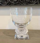 Signed Lalique "grand Ducs" Frosted Etched Crystal Glass Footed Bowl Vase. Fixed Price $995.00.