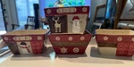St. Nicholas Square Warm Wishes 12OZ Dessert Dip 4" Bowl Set Snowman Red Brown. Fixed Price $38.95.