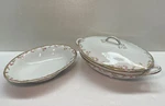 Zs & Co Vintage China Pink Rose Floral Gold Rim Serving Bowls Zeh Scherzer Mark. Fixed Price $38.00.