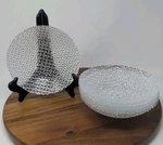 Set Of Sklo Union Pressed Glass Bubble Pattern 8 Inch Pavel Panek 1960S Bowl. Fixed Price $27.00.