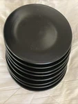 Denmark Tools For Cooks 8" Black Salad Plates. Fixed Price $12.00.