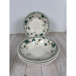 Noritake Keltcraft Ivy Lane 9180 Rimmed Soup Bowls Set Of 4 7" Ireland Stoneware. Fixed Price $29.99.